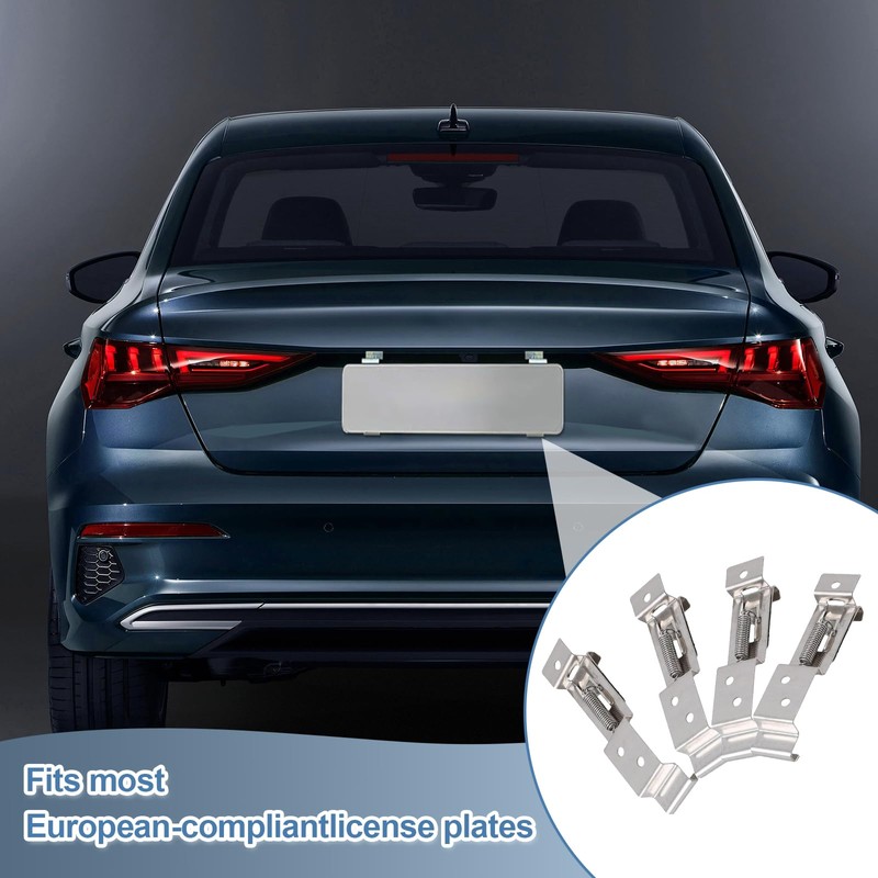 4 Pcs Trailer Number Plate Holder, License Plate Bracket, Stainless