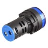 Heschen 22mm LED Indicator Pilot Light, AD16-22D/S, 220VAC 20mA, Blue