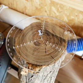 Center Finder Tool Woodworking Compass Central Scan Tool Transparent Acrylic Drawing Rings for Filming Bowls Diameter 200mm