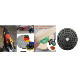 Roxx Tools Wet Polisher 35 Diamond & Wool polishing pad stone marble wood stainless steel