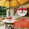 Jetec 2 Inch Patio Table Umbrella Hole Ring with Cap