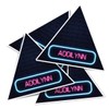Vinyl Triangle Stickers (Set of 4) 10cm - Neon Sign