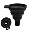 Collapsible Silicone Funnel for Kitchen, Easy to Clean, Black
