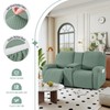 TAOCOCO Recliner Loveseat Cover with Middle Console Sofa slipcover, Stretch