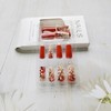 24Pcs Flower Press on Nails Medium Square Spring Fake Nails