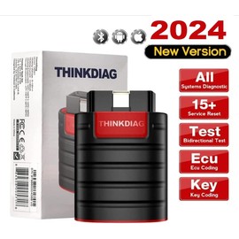 thinkcar Thinkdiag Obd2 Diagnosegerät,Automotive Fehlercode Auslesegerät für Vollständige Systeme,Obd2 Bluetooth Adapter mit 16 Rückstelldiensten, Aktivtest, ECU-Codierung, IOS und Android App.