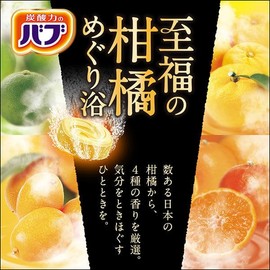 Kao Bub Blissful Citrus Meguri Bath Carbonated Bath Salt, Pack of 12 (4 Types x 3 Tablets) + Kunutonn Original Logo e Bonus