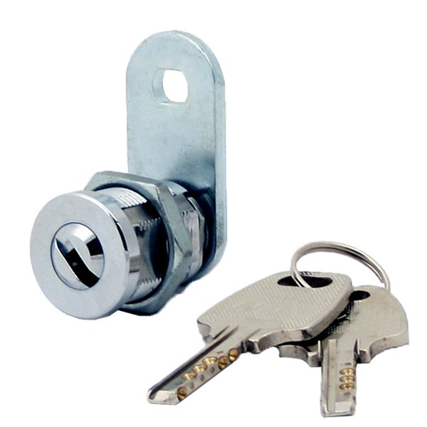 FJM Security 9429B-KA Dimple Keyed Cam Lock with 13/16" Cylinder and Chrome Finish, Keyed Alike