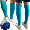 COUVER - Calcetines deportivos de poliéster para fútbol, Rojo -,