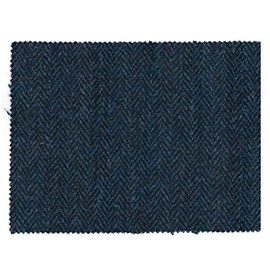 Harris Tweed Fabric Cloth Genuine 100% Pure Virgin Wool - Midnight Blue - 20 x 15cm (Sample)