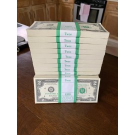 Pack of (20) NEW $2 Bills Uncirculated Consecutive Serial# Two Dollar CRISP