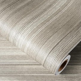 YENHOME 30"X118" Wood Contact Paper for Countertops Beige Wood Contact Paper for Cabinets and Drawers Faux Wood Peel and Stick Wallpaper Wood Vinyl Wrap for Desk Dresser Self Adhesive Wood Paper