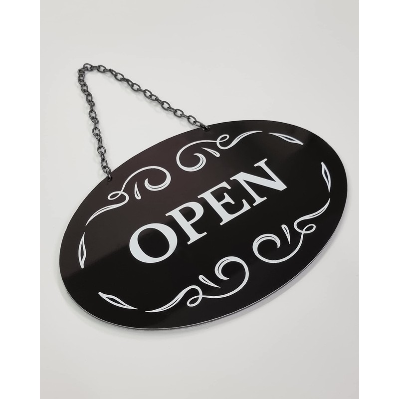 Prodotto Open Closed Aluminium Door Sign Double Sided Shop Coffee