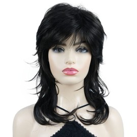 Wiginway Long Shaggy Layered Hair Natural Straight Wavy Shags Wig Soft Syhthetic Hair