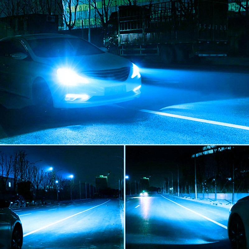 SHENKENUO 9005 9006 LED Headlight Kit Combo Bulbs Blue High