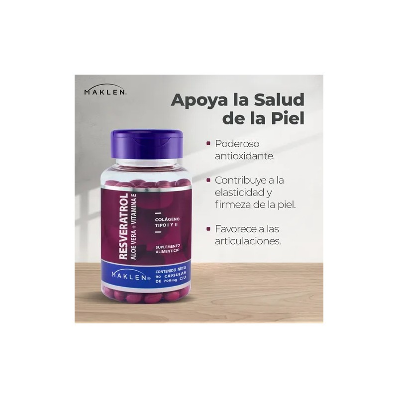 Resveratrol + Aloe Vera Y Vitamina E | 90 Softgels