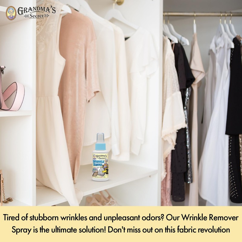 Grandma's Secret Wrinkle Remover Spray - Easily Removes Wrinkles &