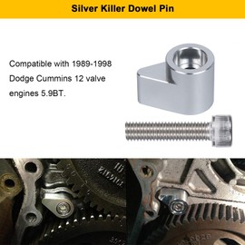 Silver Killer Dowel Pin, KDP Repair Kit Compatible with 1989-1998 Dodge Cummins 12 Valve Engine 5.9BT (4)