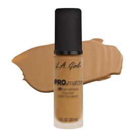 L.A. GIRL PRO Matte, Maquillaje líquido, Color Natural, Tono GLM674, 30 ml