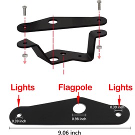 SINLIRU Bronco Dual A-Pillar Light Mount Bracket Lower Windshield Hinge Mounting Accessories Ditch Lights Bar Mounts Cowl Hood LED Off-Road Cube Pods Holder