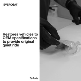 Evercoat Q-Pads - Self-Adhering, Sound Deadening Panels for Quiet Ride - 6 Pads
