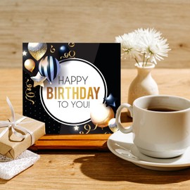 Handarbeit - Lieblingsladen 1 Elegant Birthday Card 14.8 x 14.8 cm with White Envelope