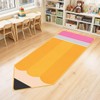 7x3 ft Pencil Classroom Rug Yellow Classroom Carpet Back to