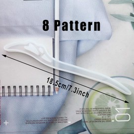 Luckkyme 8 Pack Silicone Resin Casting Template, Irregular Hairpin Template for DIY Coasters, Jewelry Hairpin Holders, More Hairpin Decoration