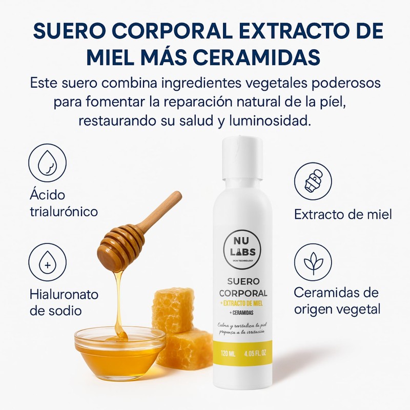 NU LABS Suero Corporal con Extracto de Miel y Ceramidas