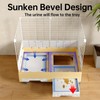 Oneluck Deluxe Rolling Bunny Hutch with Urine Guard,Small Rabbit Cage