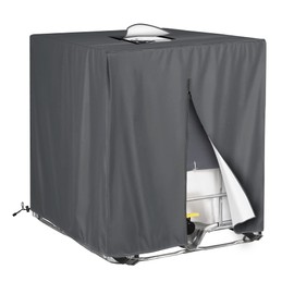 EGIS IBC Tote Cover for 1000L Outdoor 275 Gallon Rain Barrel UV Resistant Waterproof Outdoor IBC Covers - Grey