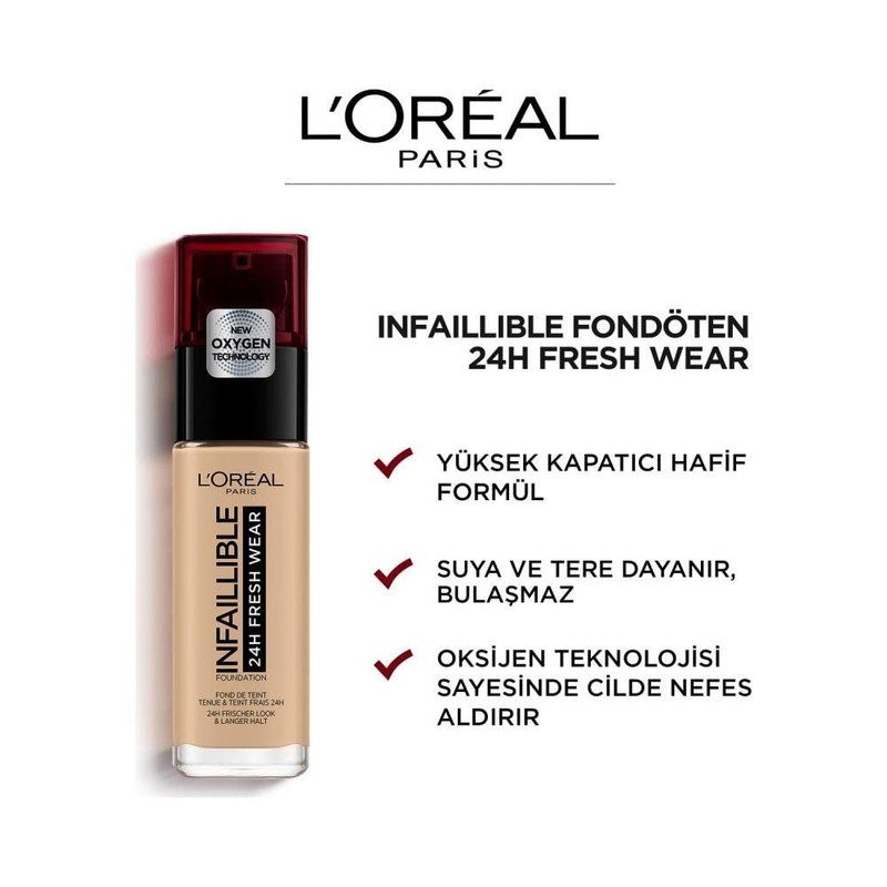 L'Oréal Paris Fluid Foundation 24 Hours Fresh Wear for All