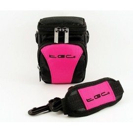 The TGC ® Anti-Shock Camera Case for Nikon Coolpix S6200 (Black & Hot Pink)