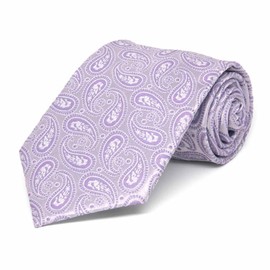 tiemart Boys' Neckties for 8 to13 years old (Thistle Purple Darlene Paisley)