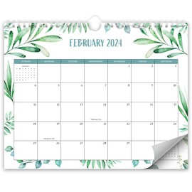 Aesthetic Greenery Wall Calendar - Runs from June 2023 Until December 2024 - The Perfect Monthly Calendrier for Easy Planning