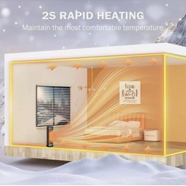 Lemyzo Space Heater, 90°Oscillating 1500W Electric Ceramic Tower Heater with Remote