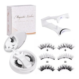 Reutilizable Pestañas Postizas Magnéticas Kit Con Aplicador