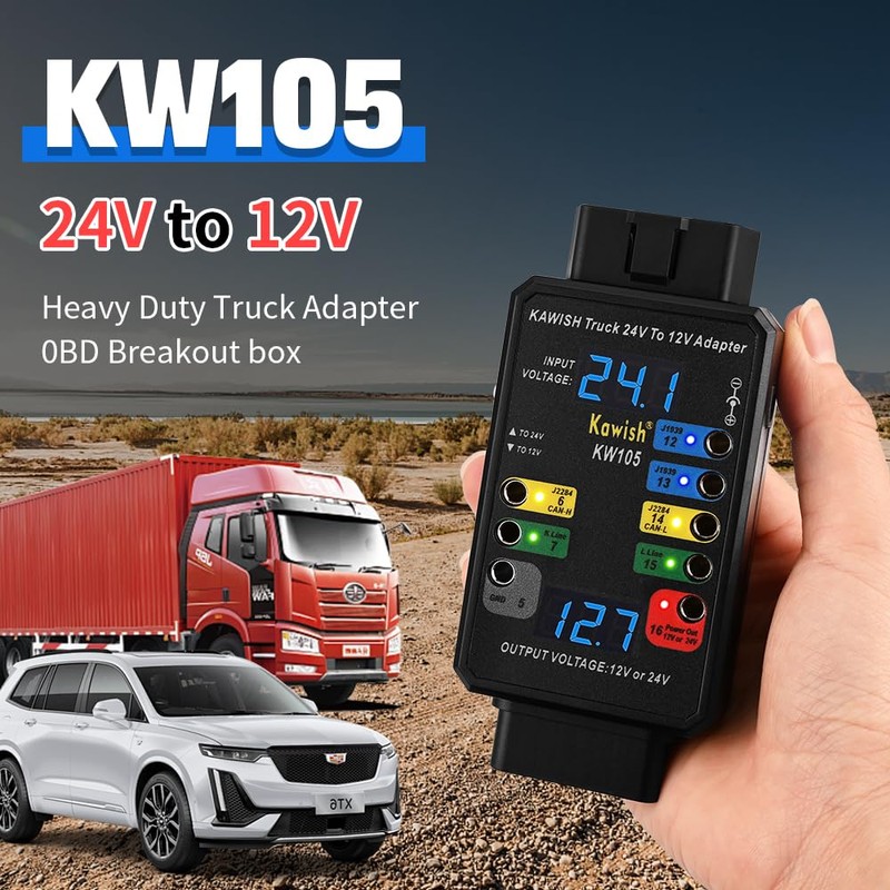 Professional OBD2 Breakout Box with LED Indicator, 16-Pin Diagnostic Tool
