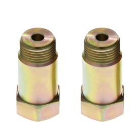 M18*1.5 Check Engine Light Eliminator Adapter, O2 Oxygen Sensor Spacer Adapter Straight Oxygen Extender Check Engine Light CEL Fix Extension 45mm (2Pcs)