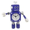 Diskary Robot Alarm Clock,Stainless Metal Non-Ticking Wake-up Clock with Flashing