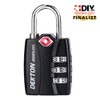 Dekton DT71055 30MM TSA Accepted Combination Padlock, Black