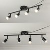 Dimmable 4 Light Black Plug in Track Light White Plug