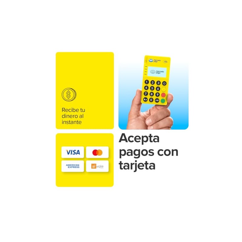 MERCADO PAGO POINT Mini, Terminal para Tarjetas con Conexión Bluetooth,