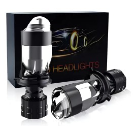 Par Coche Led Faro Lupa Proyector Focos H4 Altoy Bajo Canbus