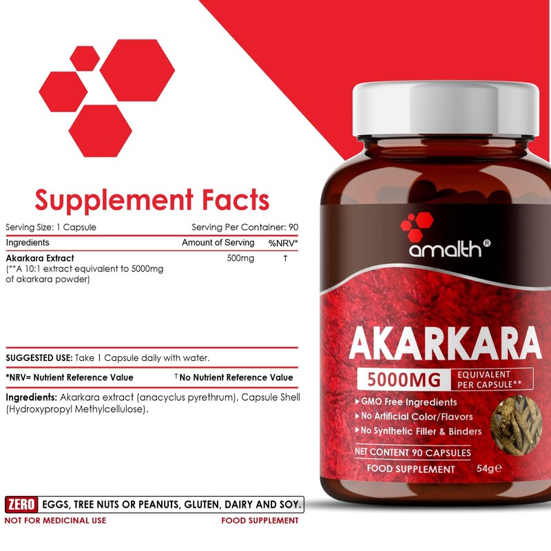 Amalth Akarkara Anacyclus Pyrethrum Extract Supplements for Naturally Supports Your