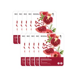 Licocell Nature Coverage Moist Mild Mask Pack Pomegranate 23g x 10 Sheets / 네이처리커버리 촉촉 순한 마스크팩 석류 23g x 10매