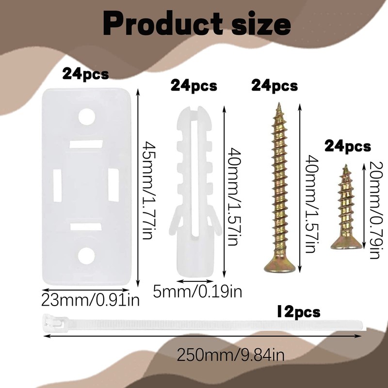 Nuqin 108Pcs White Nylon Anti Rewind Furniture Straps Quality Flame