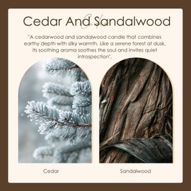 Scented Soy Candles, Aromatherapy Jar Candles for Home Scented, Long Lasting Candles with 65 Hour Burn Time 11oz, Candle Gifts Soy Candles Scents of (Cedar & Sandalwood)