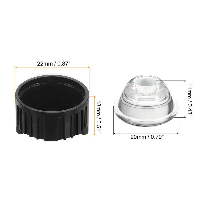 PATIKIL 20mm 90 Degree LED Lens with Stand Holder 20