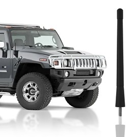 7 Black External Antenna Mast for Hummer H2 2003-2009 - Automotive Antenna Replacement for Cars, Trucks & SUV - FM AM Radio Compatible - Car & Truck Exterior Accessories for Men & Women